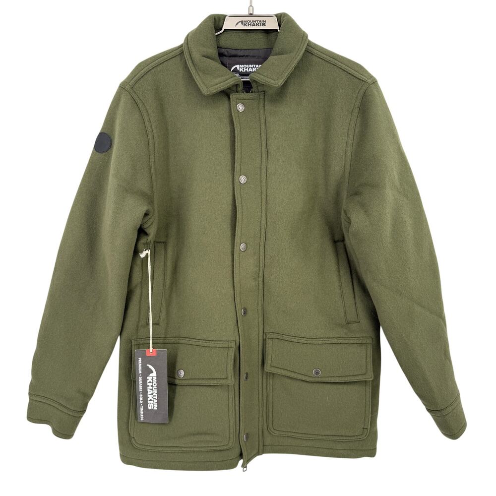 Mountain Khakis Dover Wool Utility Jacket Mens Sz Small Forest Moss Green